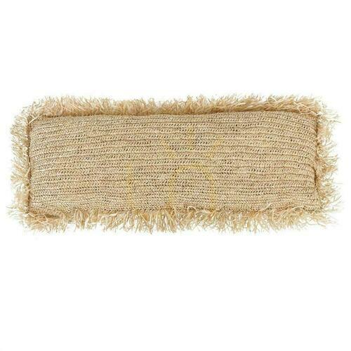 Check Coussin rectangulaire en raphia BAZAR BIZAR Raffia Collection naturel 35x100