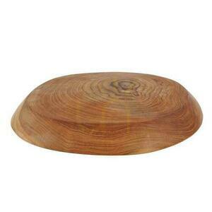 Teak Wood Plate BAZAR BIZAR Teak Root Collection Natural 25.5 cm small 1