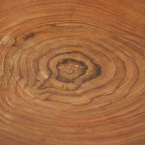 Teak Wood Plate BAZAR BIZAR Teak Root Collection Natural 25.5 cm small 4