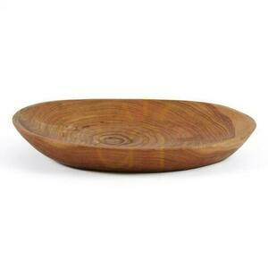 Teak Wood Plate BAZAR BIZAR Teak Root Collection Natural 25.5 cm small 0