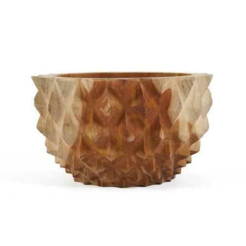 Check Teak Root Bowl BAZAR BIZAR Natural Teak Wood S