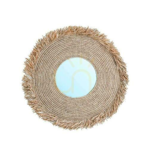 Check Mirror BAZAR BIZAR Yema Natural Grass Glass 60 cm