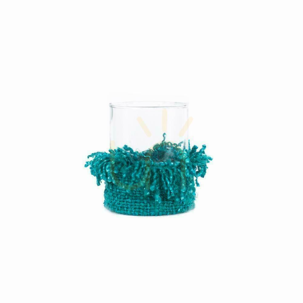 BAZAR BIZAR Oh My Gee Aqua Cotton Candle Holder L