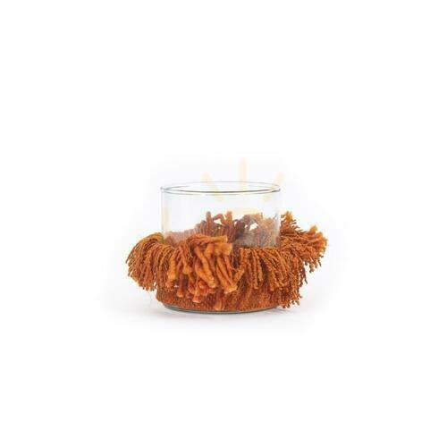 Check Candle Holder BAZAR BIZAR Oh My Gee Rust Velvet S