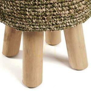 The Raffia Tressed Stool - Jungle Green 0 The Raffia Tressed Stool - Jungle Green small 0