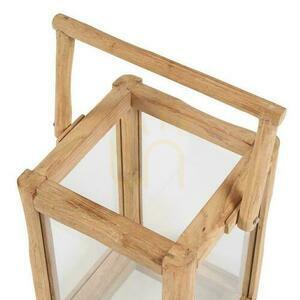 Teak Wood Lantern BAZAR BIZAR Nusa Penida S Outdoor Collection small 1