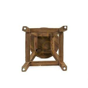 BAZAR BIZAR Shibori bar stool in natural reclaimed teak, 70 cm small 7