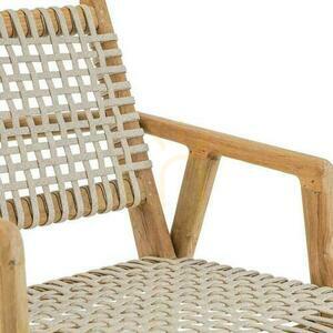 Dining Chair BAZAR BIZAR Reclaimed Teak Wood Natural Beige Handmade 80 cm small 4