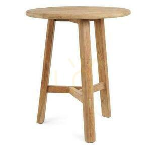 Bar Table BAZAR BIZAR Natural Reclaimed Teak Wood 105 cm small 3