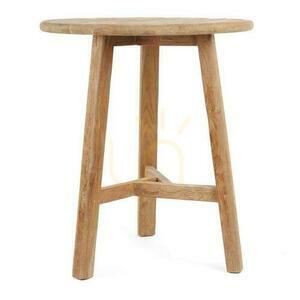Bar Table BAZAR BIZAR Natural Reclaimed Teak Wood 105 cm small 0
