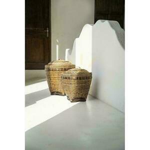 Rattan Storage Basket BAZAR BIZAR Colonial Collection Natural Brown L small 1