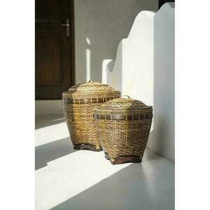 Rattan Storage Basket BAZAR BIZAR Colonial Collection Natural Brown L small 6