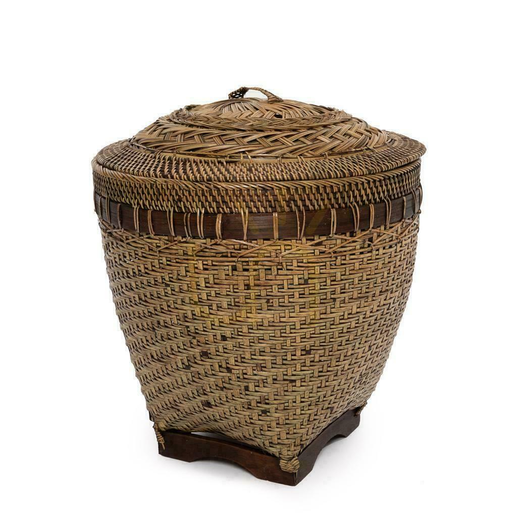 Storage Basket BAZAR BIZAR Colonial Collection Rattan Natural Brown M