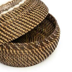 Wicker Basket BAZAR BIZAR Colonial Collection Rattan Natural Brown M 1 Wicker Basket BAZAR BIZAR Colonial Collection Rattan Natural Brown M small 1