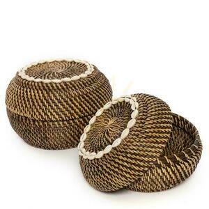 Wicker Basket BAZAR BIZAR Colonial Collection Rattan Natural Brown M 3 Wicker Basket BAZAR BIZAR Colonial Collection Rattan Natural Brown M small 3
