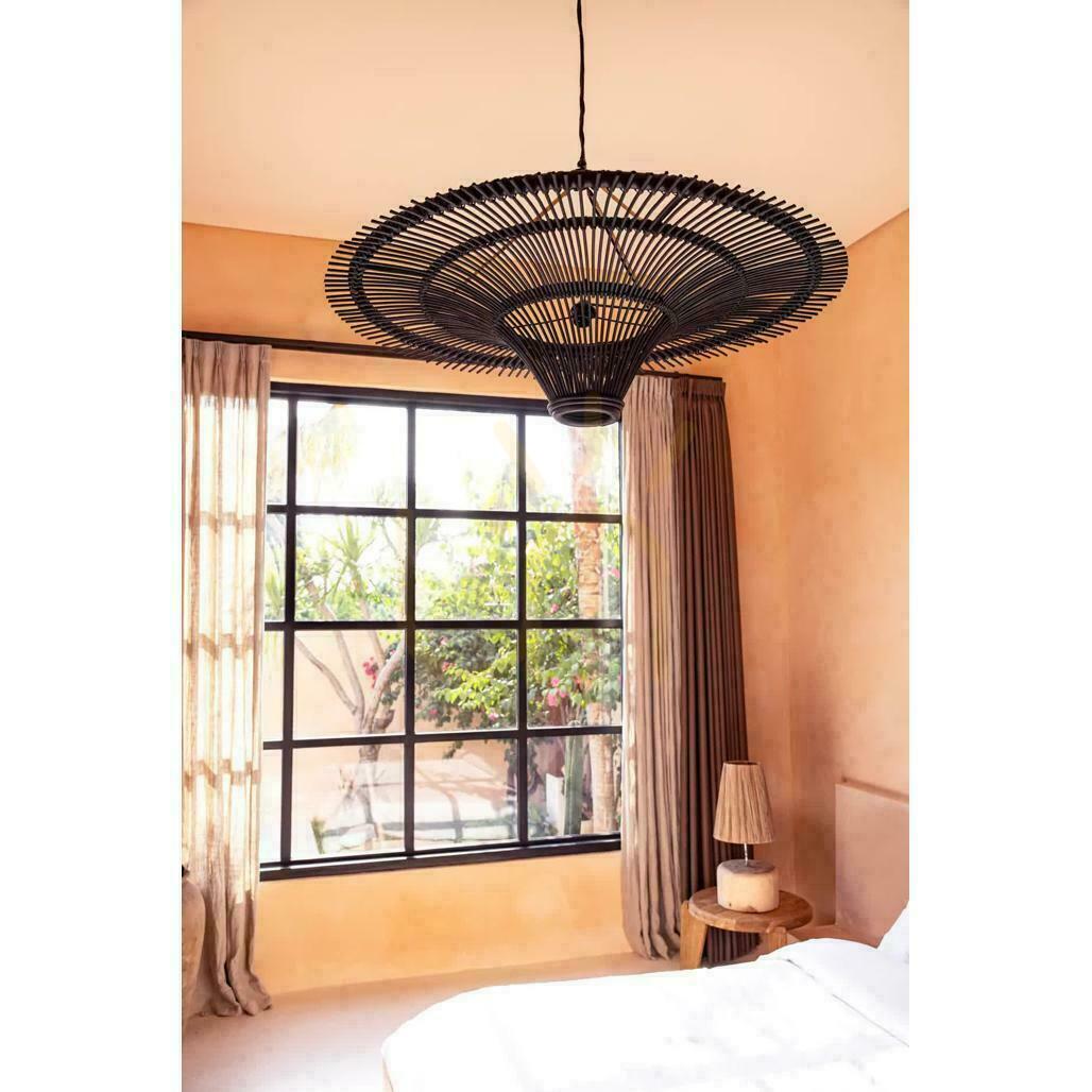 View Pendant Light BAZAR BIZAR Oversized Collection Black Rattan XL Pendant Light BAZAR BIZAR Oversized Collection Black Rattan XL