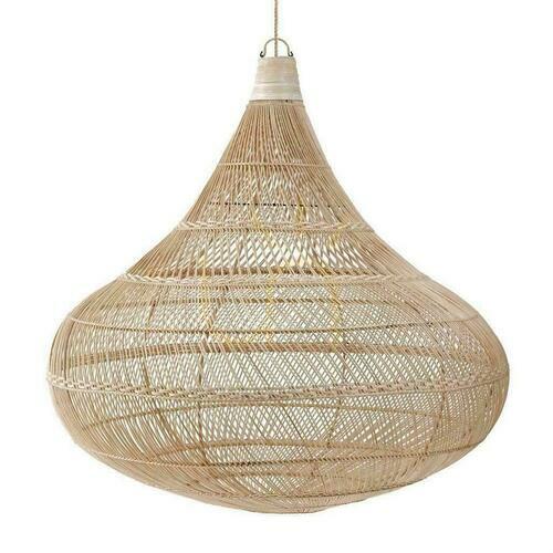 Check Rattan Pendant Light BAZAR BIZAR Natural Drop L
