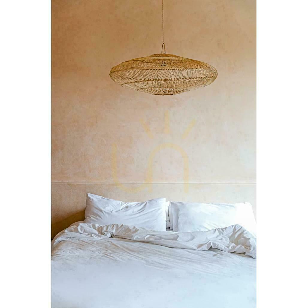 View BAZAR BIZAR Oversized Rattan Pendant Light Natural Beige L BAZAR BIZAR Oversized Rattan Pendant Light Natural Beige L