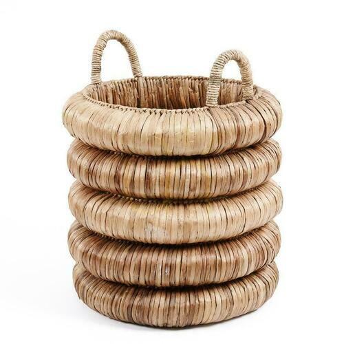 Check Wicker Basket BAZAR BIZAR Water Hyacinth Natural 65 cm Baskets