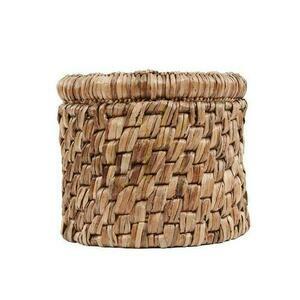 Water Hyacinth Basket BAZAR BIZAR The Choppy Basket Natural Ø36 cm small 2