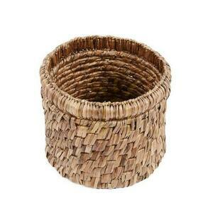 Water Hyacinth Basket BAZAR BIZAR The Choppy Basket Natural Ø36 cm small 0
