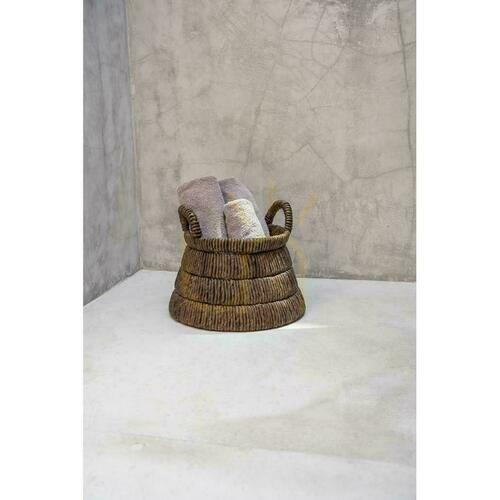 Check BAZAR BIZAR Chisomo Banana Leaf Basket Brown ø42 x 33 cm