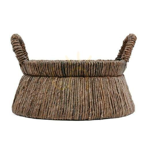 Check Wicker Basket BAZAR BIZAR Banana Leaf Natural 42x42x26.5 cm