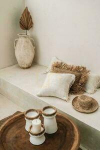 Seagrass Shell Hat BAZAR BIZAR Beige 35 cm small 1