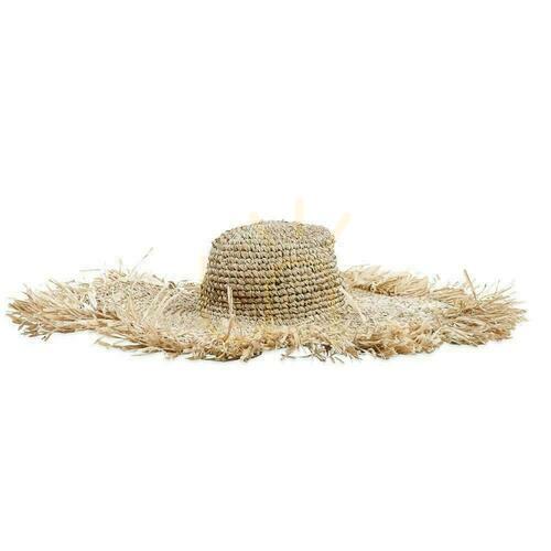 Check Raffia Wall Decoration BAZAR BIZAR Natural Beige 57 cm