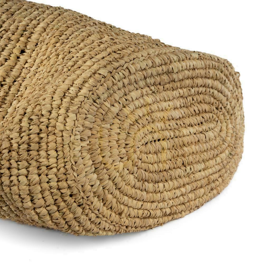 Check Raffia Shopper Bag BAZAR BIZAR Natural Beige 40 cm Raffia Shopper Bag BAZAR BIZAR Natural Beige 40 cm