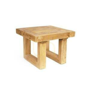 Teak Side Table BAZAR BIZAR Natural 50x40 cm small 0
