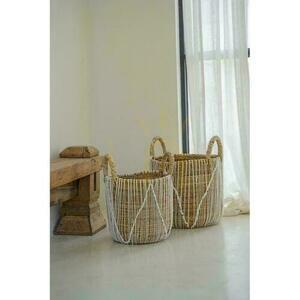 The Straight Stitched Macrame Baskets - Medium small 1