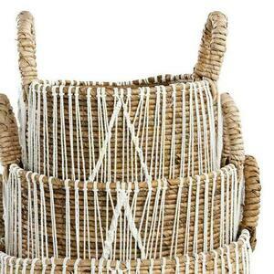 The Straight Stitched Macrame Baskets - Medium small 3