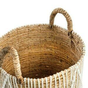 The Straight Stitched Macrame Baskets - Medium small 4