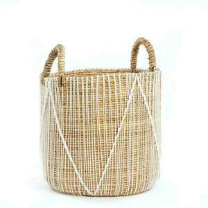 The Straight Stitched Macrame Baskets - Medium small 0