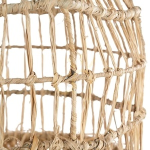 BAZAR BIZAR Casita S hanging lampshade in mendong grass, natural 40 × 65 cm small 3