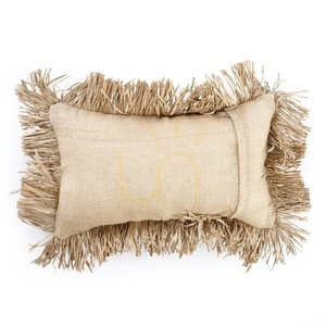 The Jute Bonita Cushion Cover - Natural - 30x50 small 6