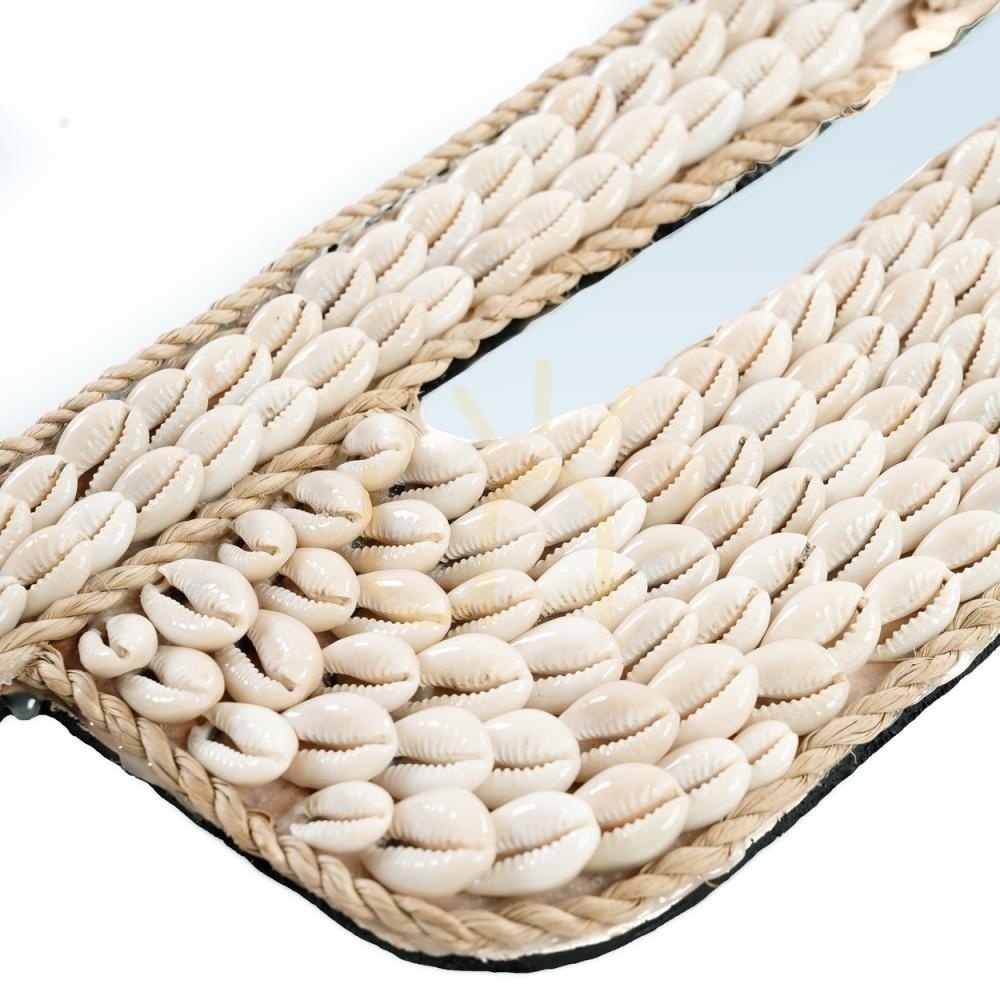 View BAZAR BIZAR Cactus Shell Mirror White Glass 40 cm BAZAR BIZAR Cactus Shell Mirror White Glass 40 cm