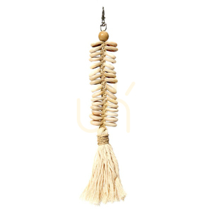 Macrame Fishbone Keychain BAZAR BIZAR Cream Cotton Shell 25 cm 0 Macrame Fishbone Keychain BAZAR BIZAR Cream Cotton Shell 25 cm small 0