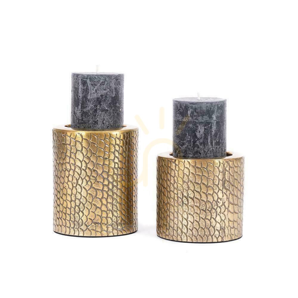 Display Crocodile Candle Holder BAZAR BIZAR Brass Aluminium 13 cm Crocodile Candle Holder BAZAR BIZAR Brass Aluminium 13 cm