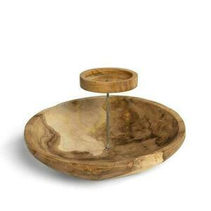 Teak Wood Candle Plate BAZAR BIZAR Natural 29 cm 5 Teak Wood Candle Plate BAZAR BIZAR Natural 29 cm small 5