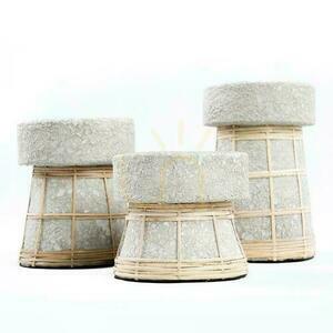 BAZAR BIZAR Serene Candle Holder Concrete Natural Terracotta Rattan 20 cm 5 BAZAR BIZAR Serene Candle Holder Concrete Natural Terracotta Rattan 20 cm small 5