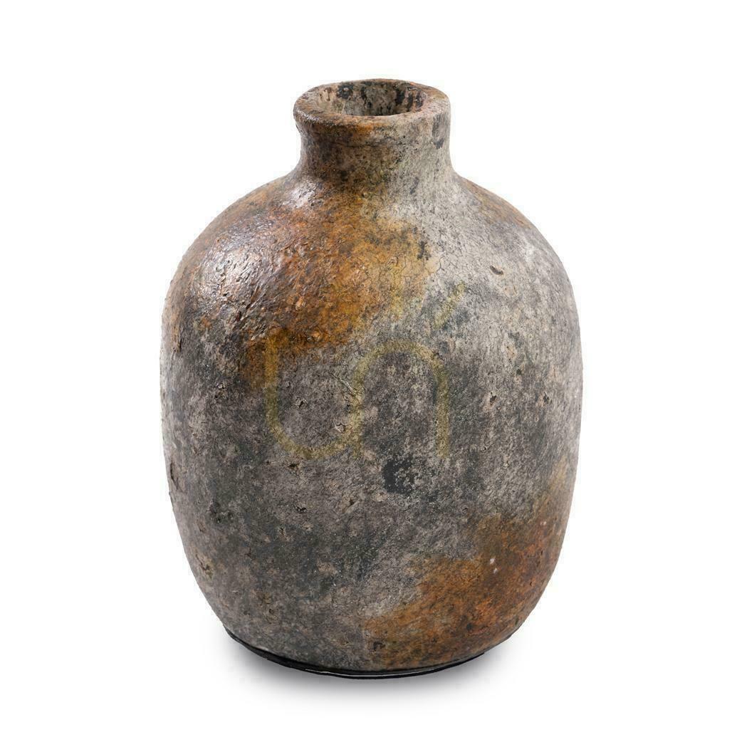 Vase BAZAR BIZAR Terracotta Collection Antique Grey S Terracotta Rattan