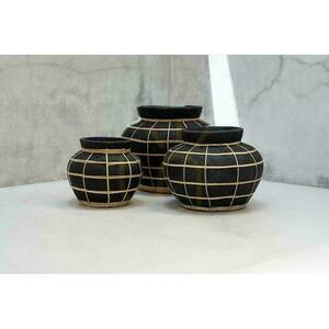 BAZAR BIZAR The Belly Vase Black Natural S small 2