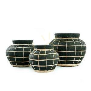 BAZAR BIZAR The Belly Vase Black Natural S small 3