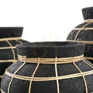 BAZAR BIZAR The Belly Vase Black Natural S small 4