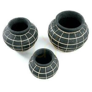 BAZAR BIZAR The Belly Vase Black Natural S small 5