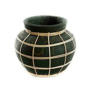 BAZAR BIZAR The Belly Vase Black Natural S small 0