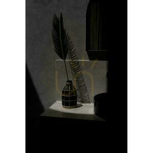 Vase BAZAR BIZAR Terracotta Rattan Black Natural L 24 cm small 2