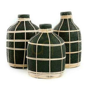 Vase BAZAR BIZAR Terracotta Rattan Black Natural L 24 cm small 4
